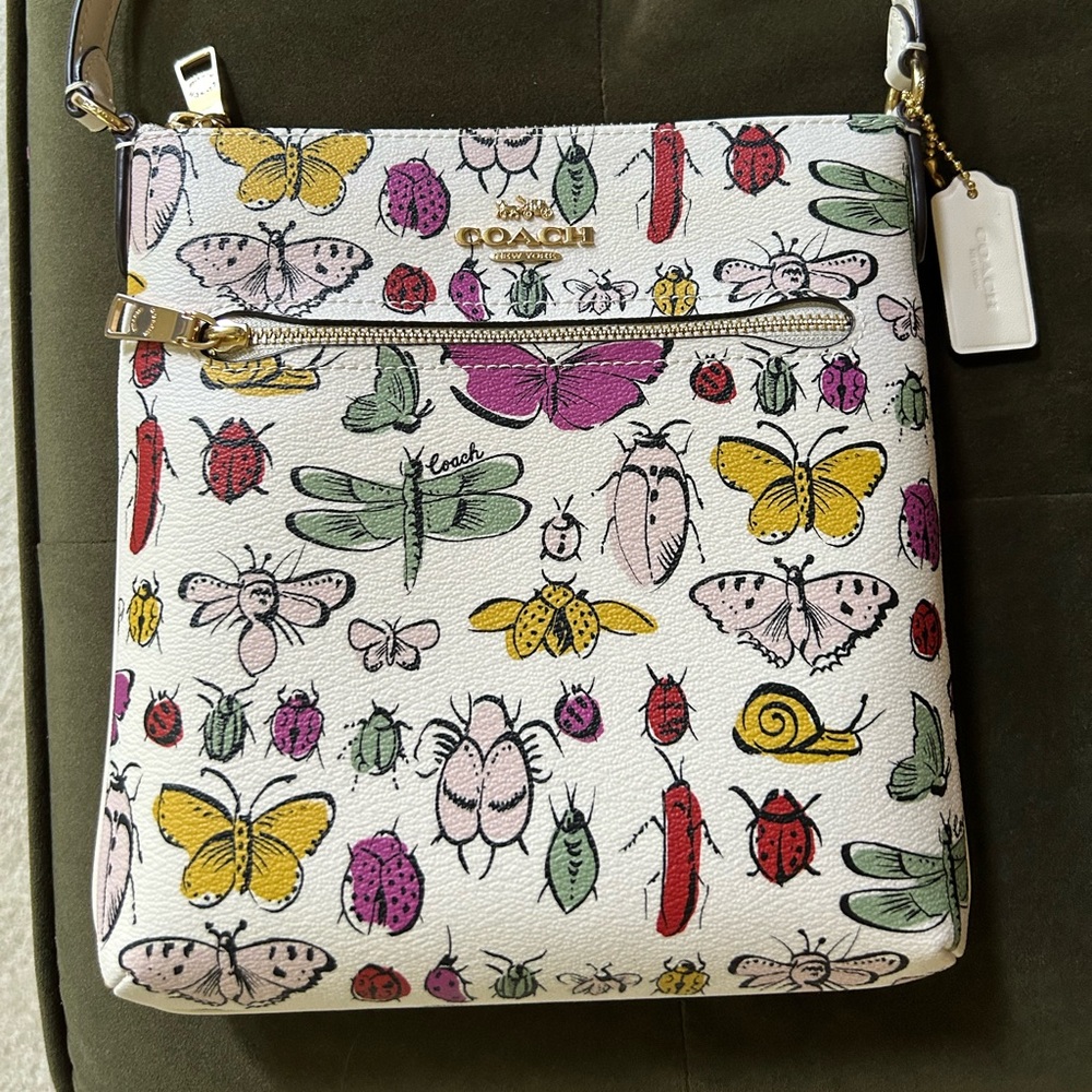 Coach Mini Rowan File Bag with Creature Print